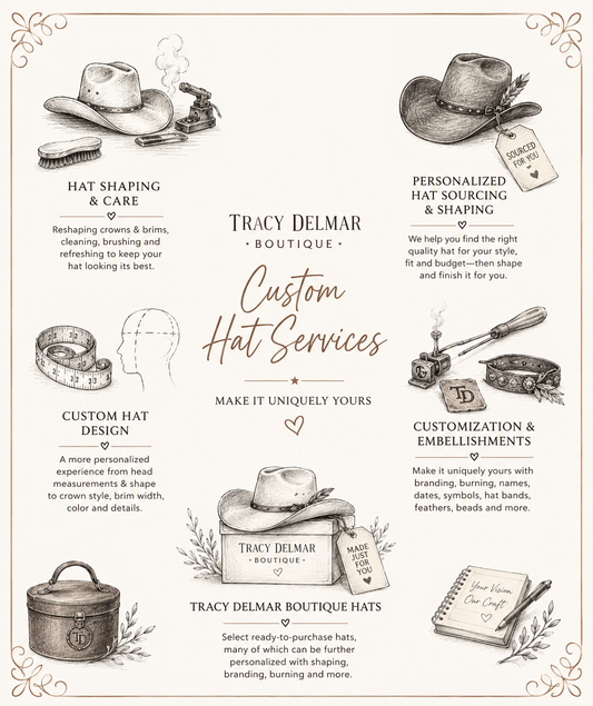 Make It Uniquely Yours | Custom Hat Services at Tracy Delmar Boutique