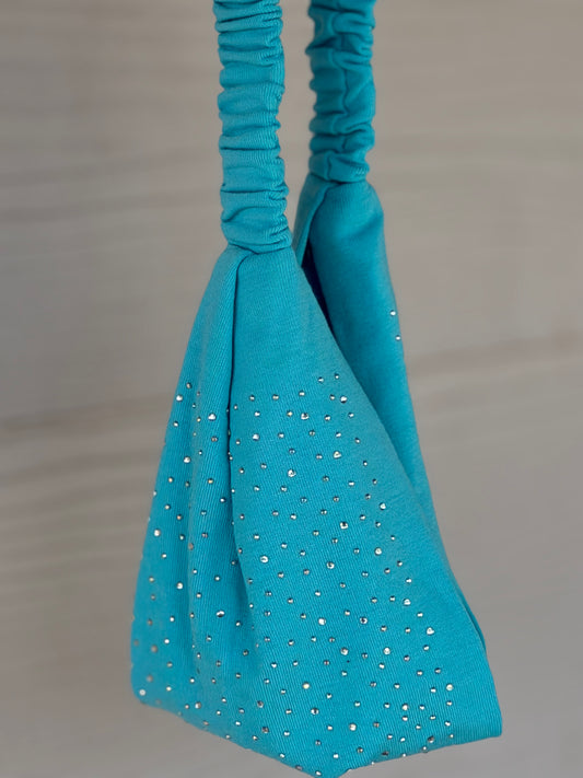Stretchy Bling Headband- Turquoise