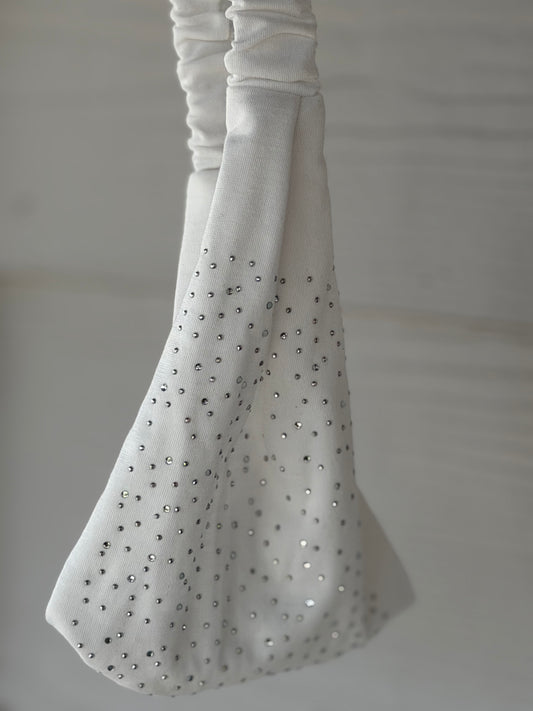 Stretchy Bling Headband- White