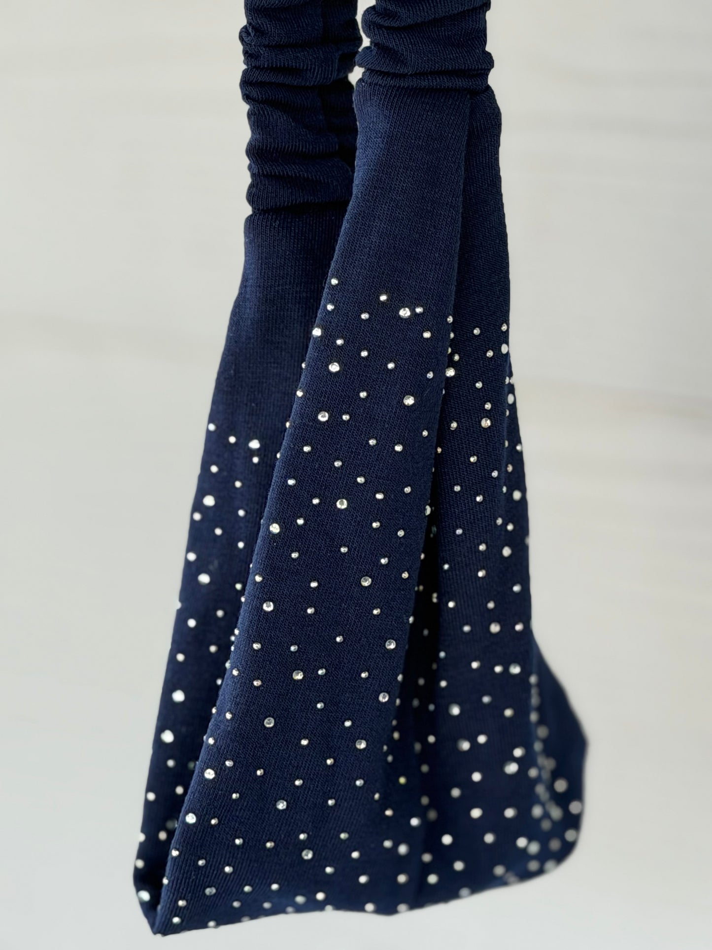 Stretchy Bling Headband- Navy blue
