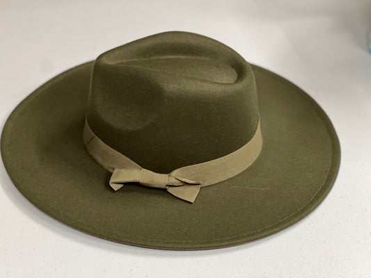 Dolly Rancher Wide Brim Felt Hat with Ribbon
