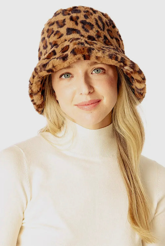 Leopard Faux Fur Hat